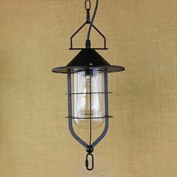 Lámpara colgante industrial estilo pastoral rústico retro americano