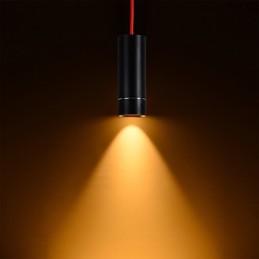 Lámpara colgante mini de 1 luz anodizada negra con aluminio