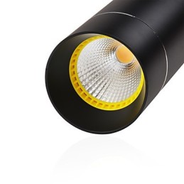 Lámpara colgante mini de 1 luz anodizada negra con aluminio