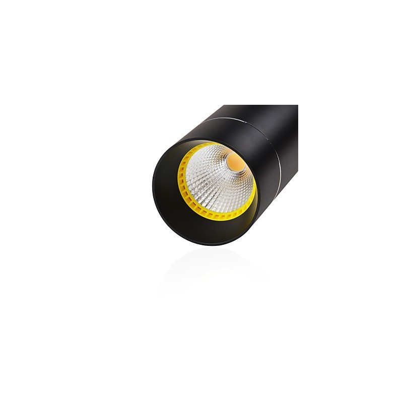 Lámpara colgante mini de 1 luz anodizada negra con aluminio