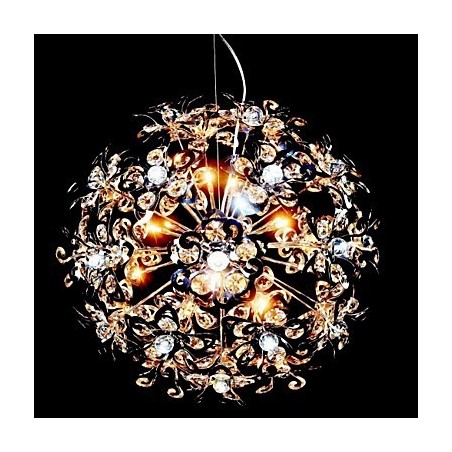 Lámpara colgante moderna contemporánea de cristal cromado Lámpara colgante moderna contemporánea de cristal cromado