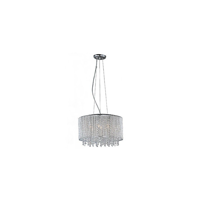 Lámpara colgante de cristal con 7 luces en forma de cilindro
