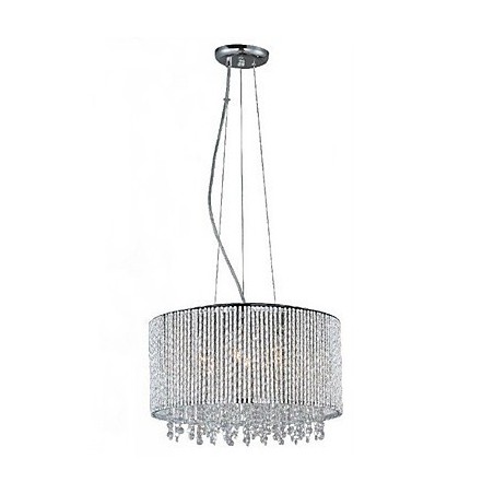 Lámpara colgante de cristal con 7 luces en forma de cilindro Lámpara colgante de cristal con 7 luces en forma de cilindro