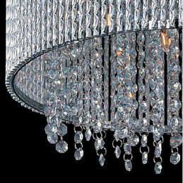 Lámpara colgante de cristal con 7 luces en forma de cilindro