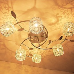 Lámpara empotrada moderna contemporánea de cristal galvanizado