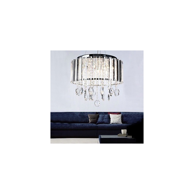 Lámpara colgante de cristal con 3 luces