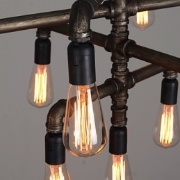 Lámpara colgante de tubo de ajuste largo