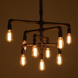 Lámpara colgante de tubo de ajuste largo