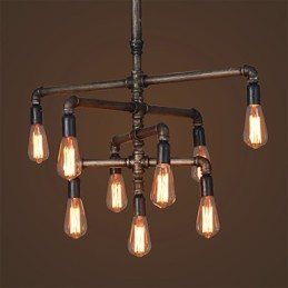 Lámpara colgante de tubo de ajuste largo