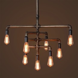 Lámpara colgante de tubo de ajuste largo