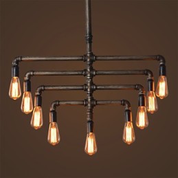 Lámpara colgante de tubo de ajuste largo