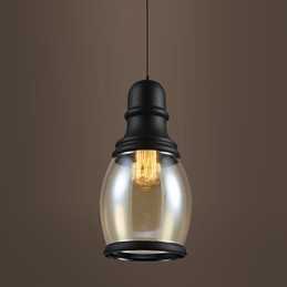 Lámparas de loft de iluminación retro, lámpara colgante de vidrio