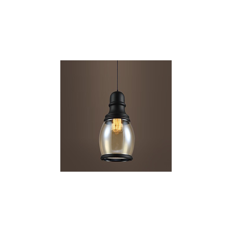 Lámparas de loft de iluminación retro, lámpara colgante de vidrio