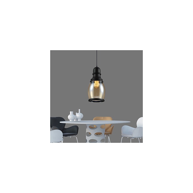 Lámparas de loft de iluminación retro, lámpara colgante de vidrio