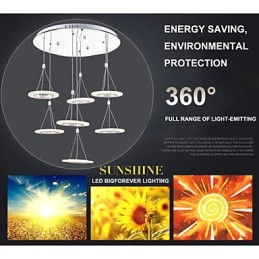 Iluminación colgante para interiores de oficina de 63 W