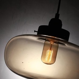 Lámpara colgante moderna de cristal transparente con 2 luces y diseño de burbujas