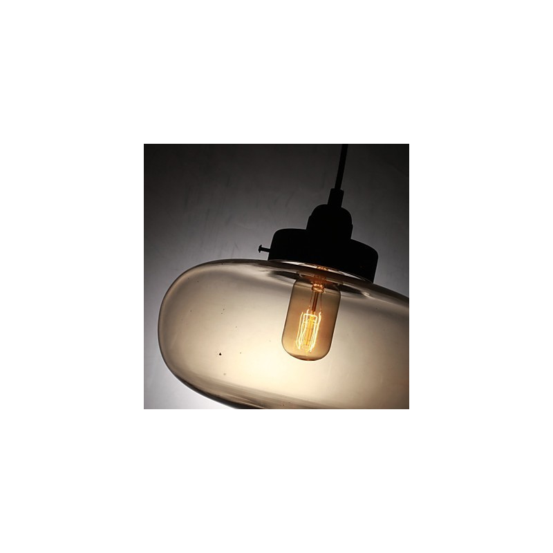 Lámpara colgante moderna de cristal transparente con 2 luces y diseño de burbujas