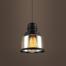 Lámparas de loft de iluminación retro, lámpara colgante de vidrio