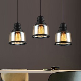 Lámparas de loft de iluminación retro, lámpara colgante de vidrio