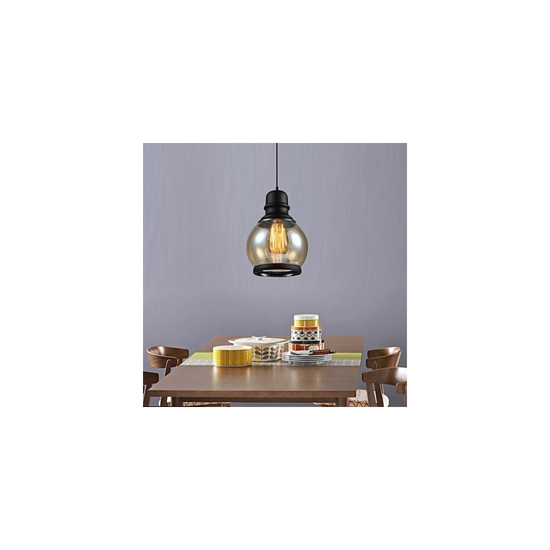 Lámparas de loft de iluminación retro, lámpara colgante de vidrio