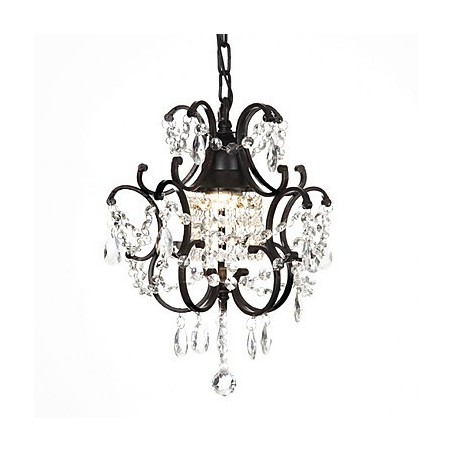 Lámpara de araña moderna con cuentas de cristal