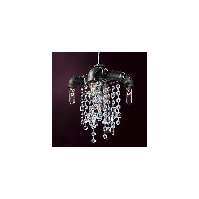 Lámpara colgante de 5 luces con diseño de tubería, estilo norteamericano