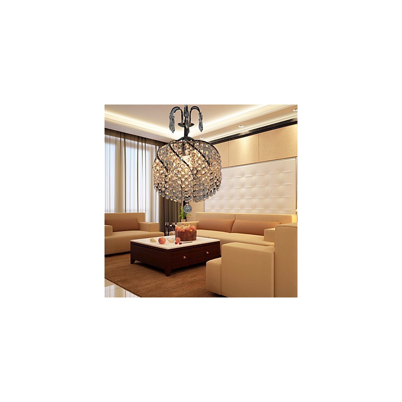Lámpara colgante de cristal elegante con 1 luz