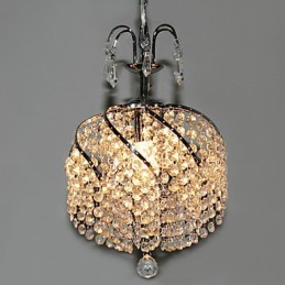 Lámpara colgante de cristal elegante con 1 luz