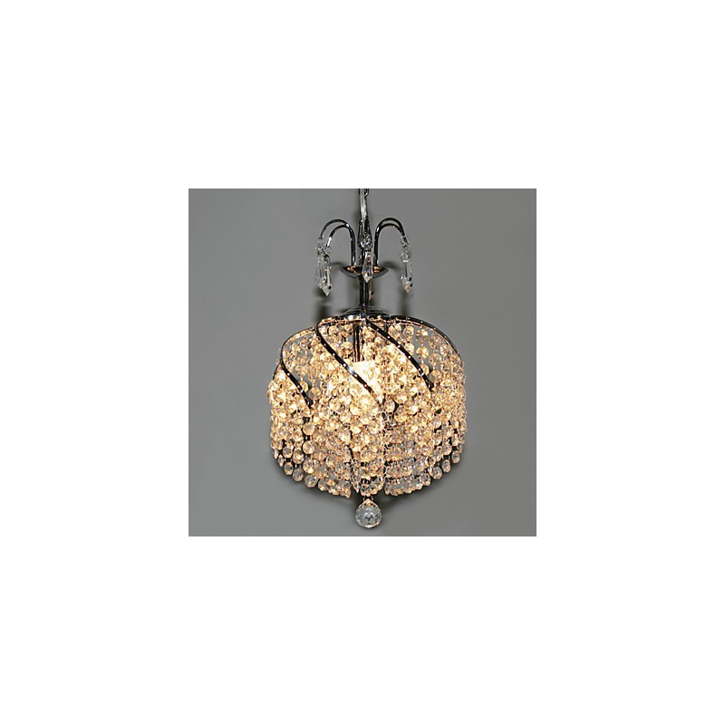 Lámpara colgante de cristal elegante con 1 luz