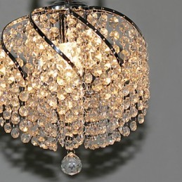 Lámpara colgante de cristal elegante con 1 luz