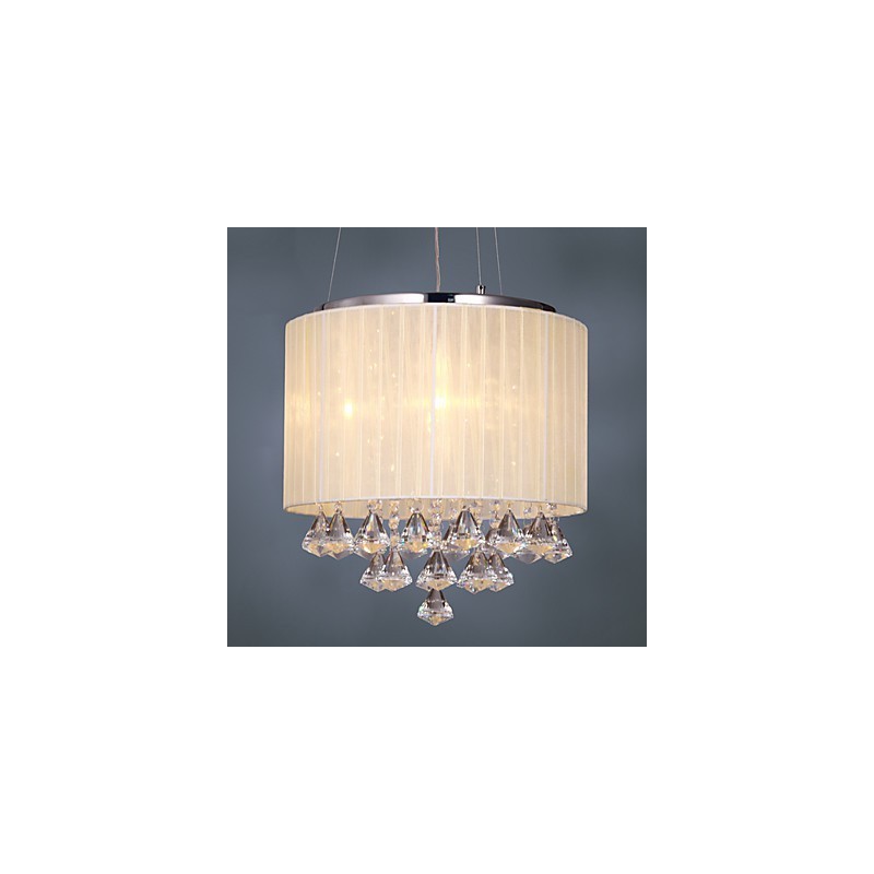 Elegante lámpara colgante de cristal con 4 luces