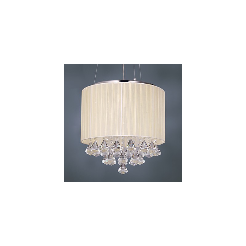 Elegante lámpara colgante de cristal con 4 luces
