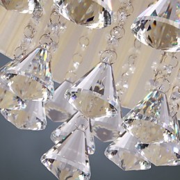 Elegante lámpara colgante de cristal con 4 luces