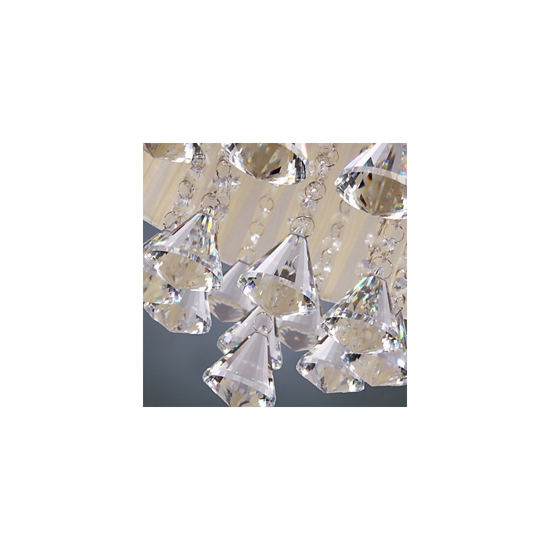 Elegante lámpara colgante de cristal con 4 luces