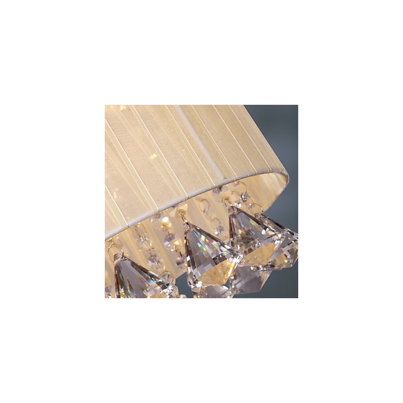 Elegante lámpara colgante de cristal con 4 luces