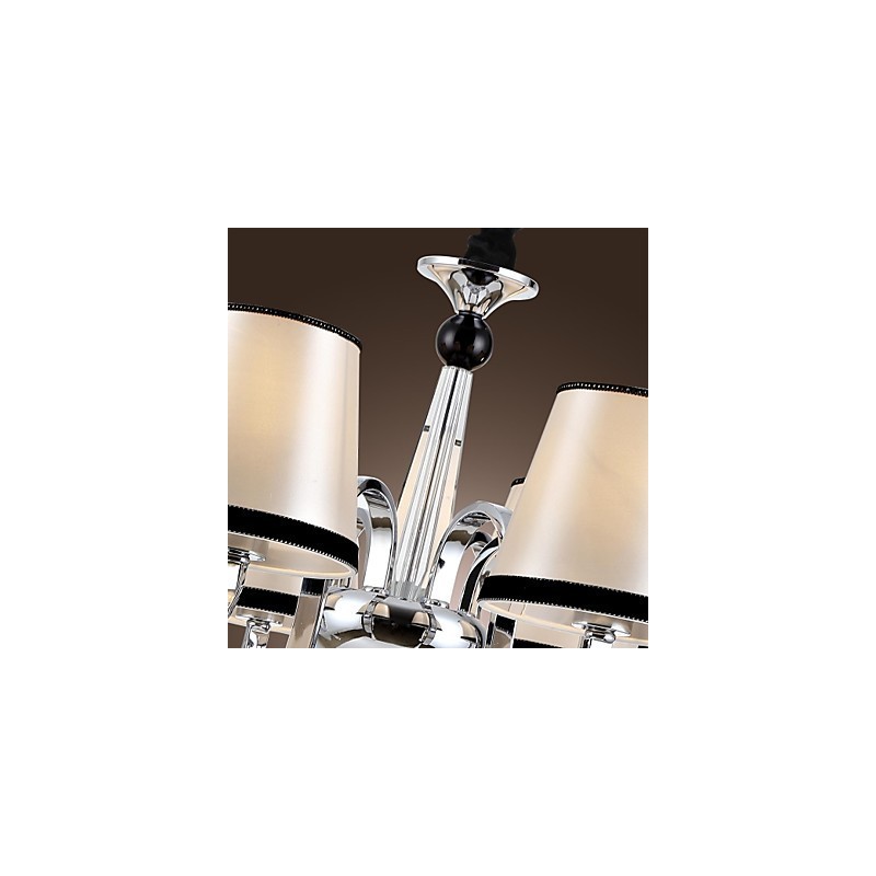 Lámpara de araña de metal cromado estilo cabaña rústica clásica contemporánea moderna para comedor