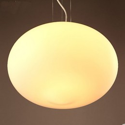 Lámpara colgante sencilla de cristal blanco leche para cafetería creativa