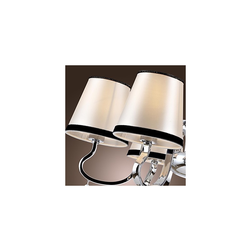 Lámpara de araña de metal cromado estilo cabaña rústica clásica contemporánea moderna para comedor