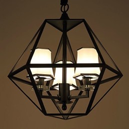Lámparas colgantes de 3 luces de metal para exteriores de estilo campestre
