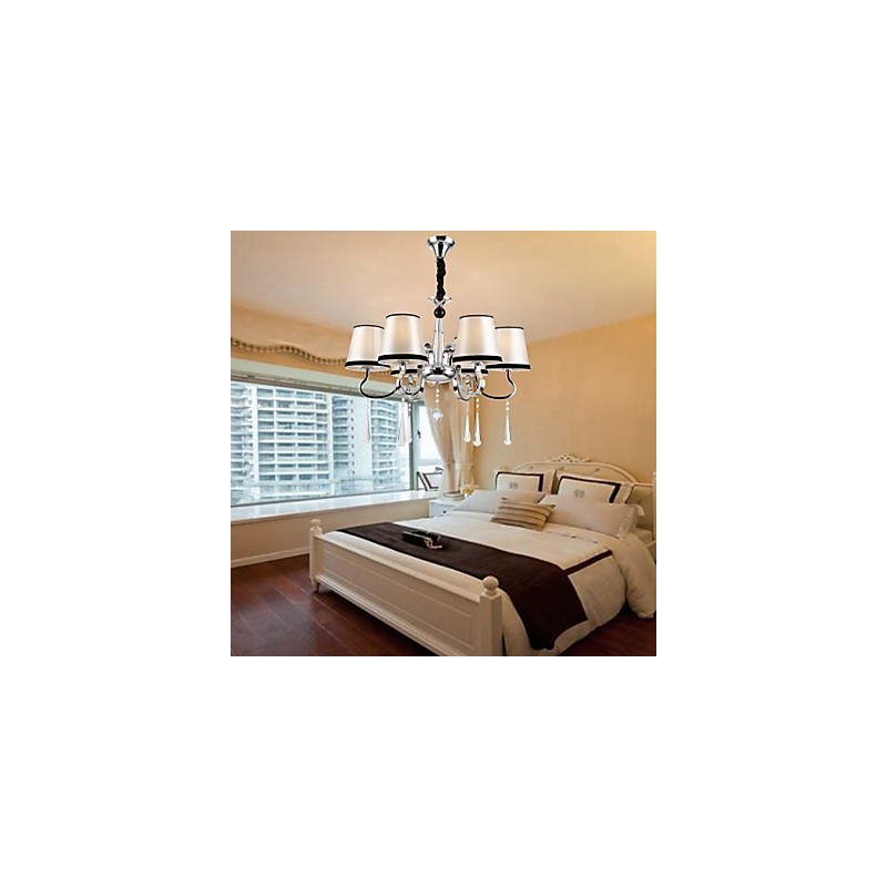 Lámpara de araña de metal cromado estilo cabaña rústica clásica contemporánea moderna para comedor