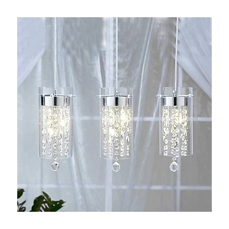 Lámpara colgante artística de cristal con pantallas de vidrio y base de bombilla G4 Lámpara colgante artística de cristal con pantallas de vidrio y base de bombilla G4