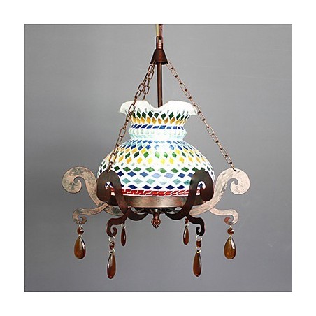 Lámpara de araña vintage de un solo asiento con diseño industrial pastoral