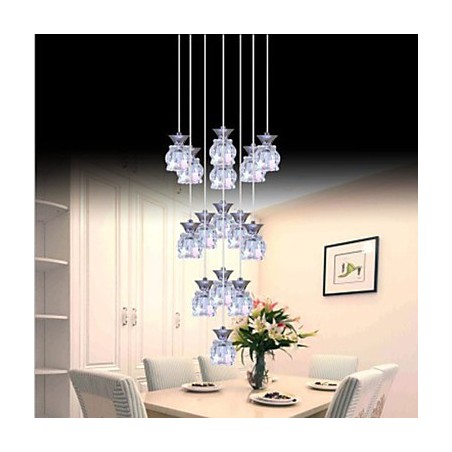 Restaurante 15 Cabezas De Moderno Simple Colgante De Cristal Colgante Restaurante 15 Cabezas De Moderno Simple Colgante De Cristal Colgante