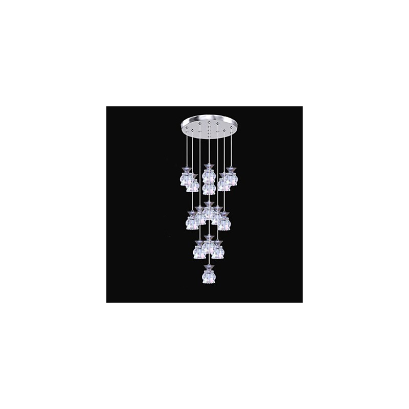 Restaurante 15 Cabezas De Moderno Simple Colgante De Cristal Colgante