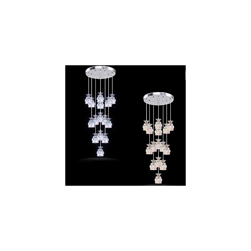 Restaurante 15 Cabezas De Moderno Simple Colgante De Cristal Colgante