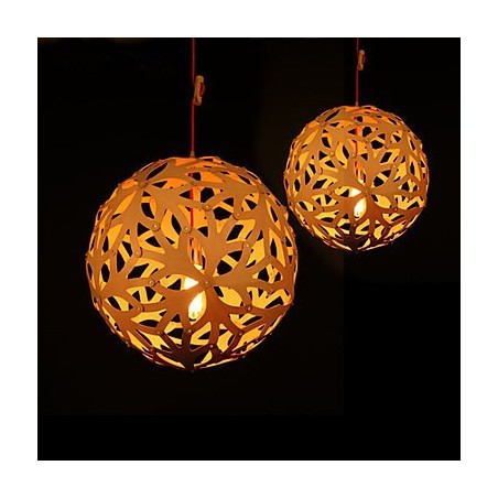 Lámpara de araña estilo mini linterna de madera de bambú Lámpara de araña estilo mini linterna de madera de bambú
