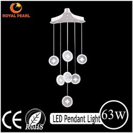 Lámpara colgante de 63 W, iluminación decorativa moderna para el hogar