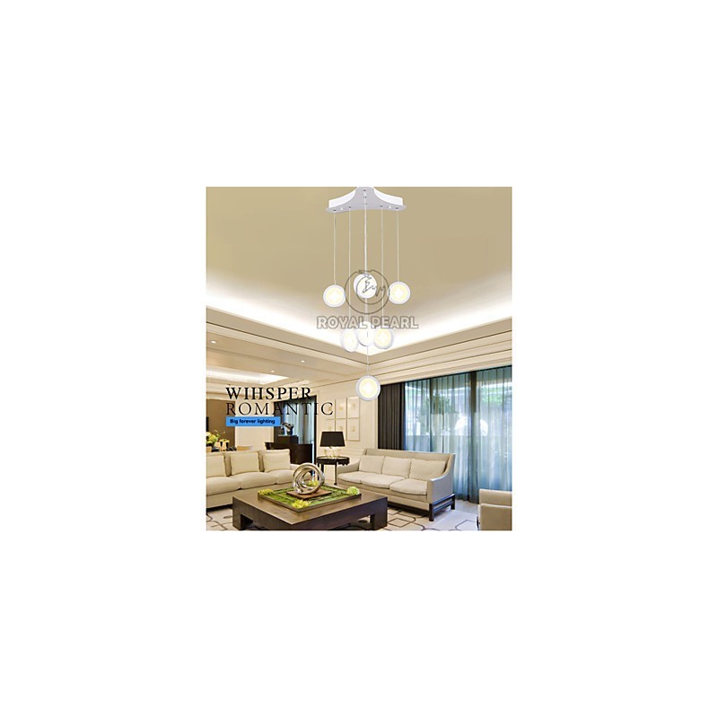 Lámpara colgante de 63 W, iluminación decorativa moderna para el hogar