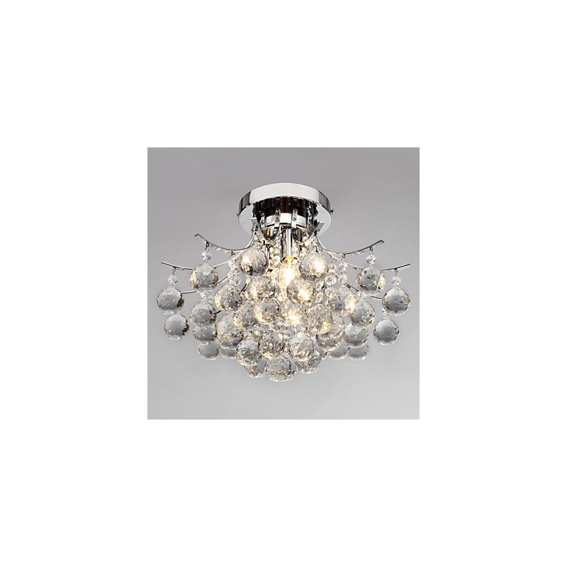Lámpara de araña moderna de cristal de 3 luces