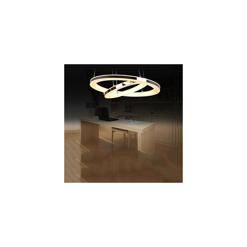 Lámpara colgante de acrílico redonda con 2 anillos